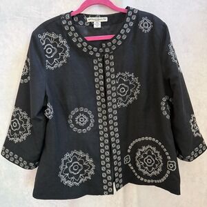 Vintage David Brooks Woman Blazer Jacket. Size 1X. Shell 95 % Silk. Lined